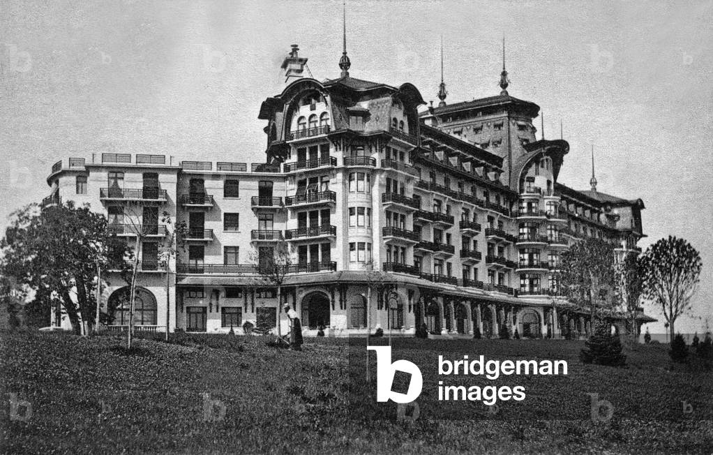 Evian-les-Bains (France): the Royal Hotel, Postcard, c. 1910