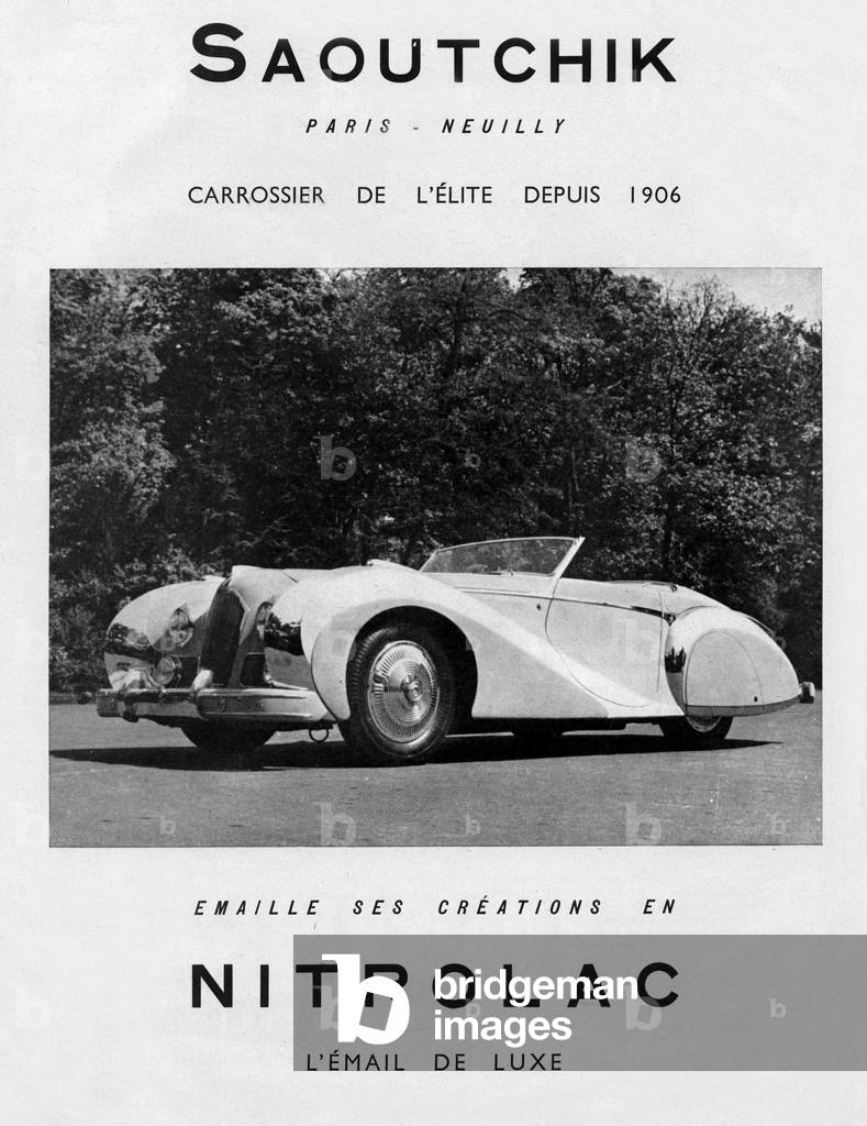 French advertisement for Saoutchik coachbuilder 1950