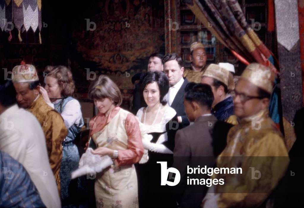 Guests at the coronation of King of Sikkim, 1965 (photo)