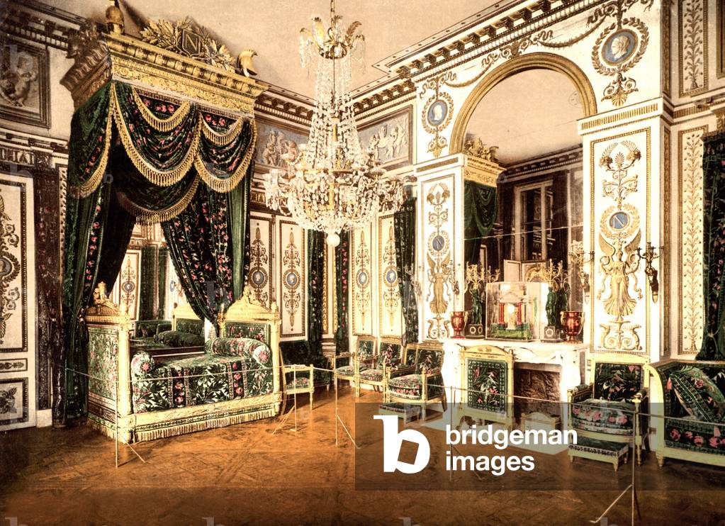 Bedroom of Napoleon I, Fontainebleau Palace,  ca. 1890 (photochrom)