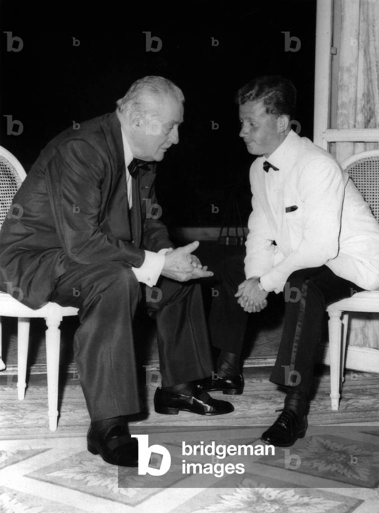 Francois Andre (founder of Barriere casinos) and Philippe Bouvard 1955
