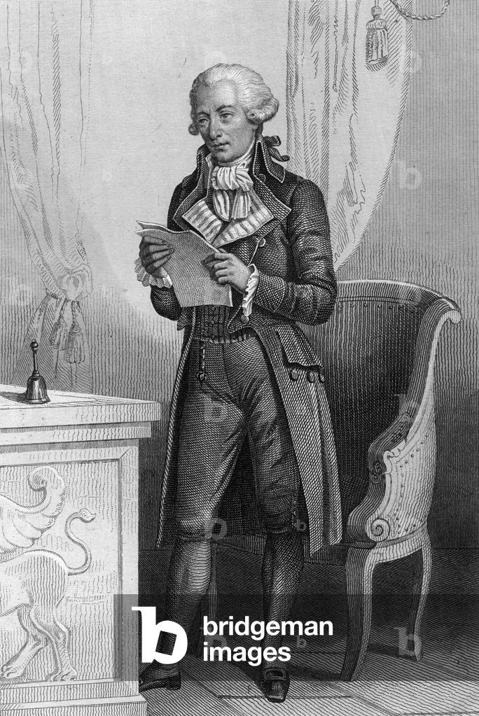 Pierre Vieturnien Vergniaud (1753-1793) french politician, engraving