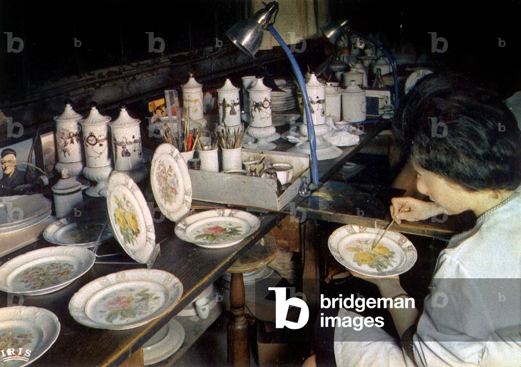 Limoges porcelain, France , Postcard, c. 1980