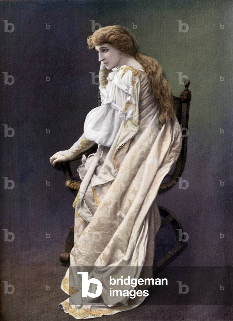 French comedian Blanche Dufrene as Catarina in play 