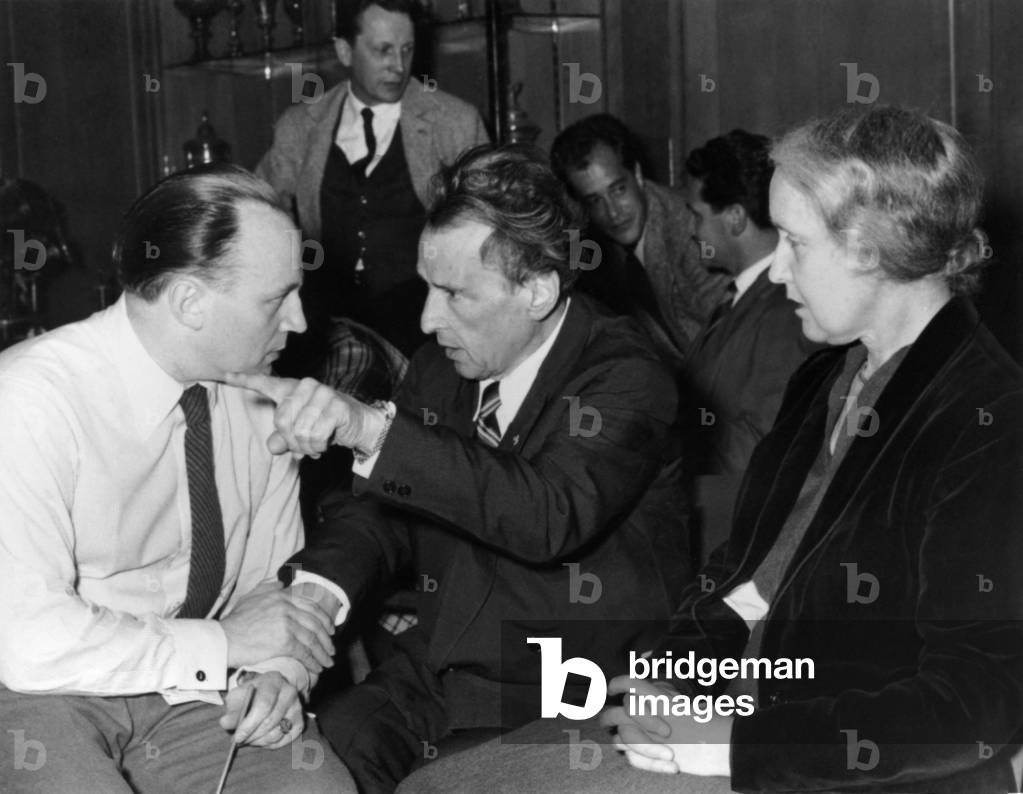 Conductor Paul Sacher and composer Arthur Honegger in the 40s.
