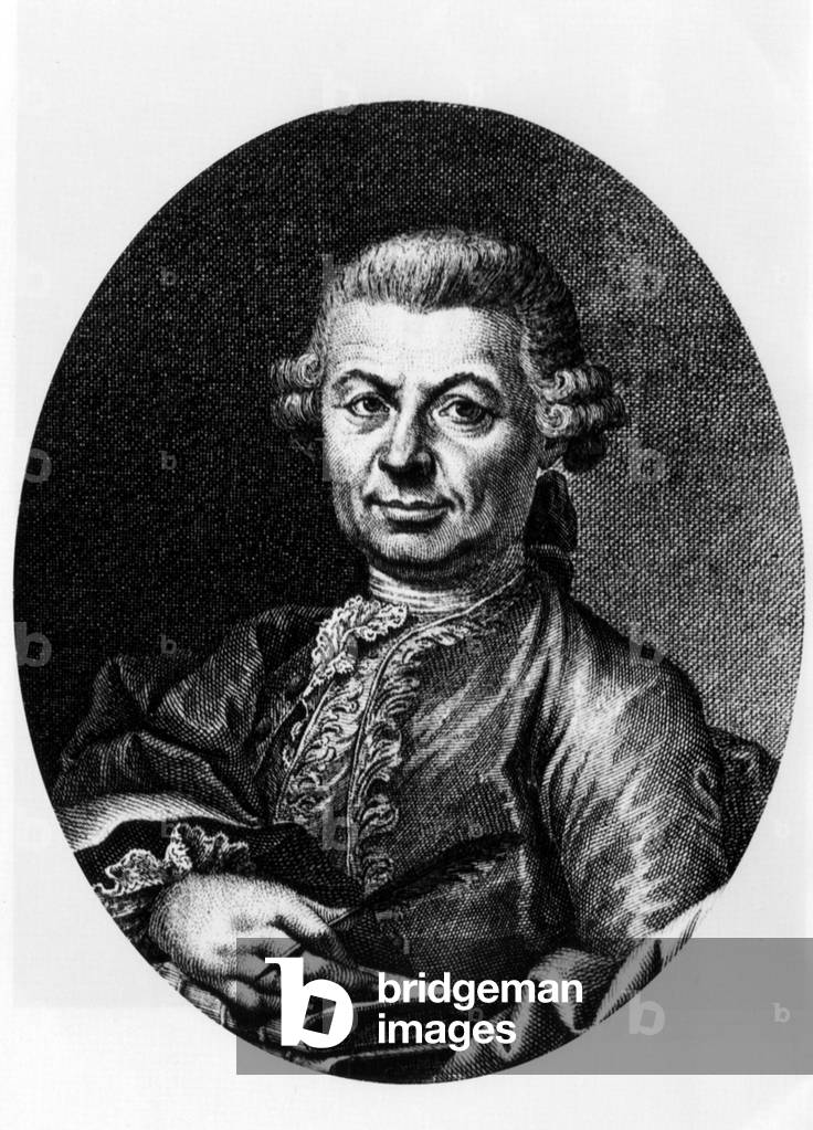 Count Carlo Gozzi (1720 - 1806), Italian playwright. Engraving by Zuliani