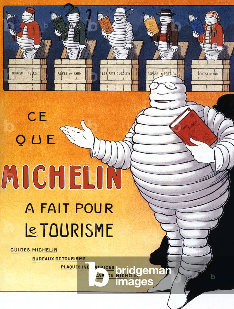 Advertisement for Michelin (tourism: guides, roadmaps...) 1912: Bibendum (poster)