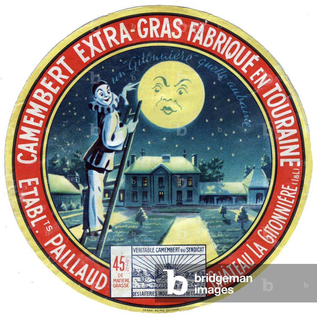 label for camembert, France