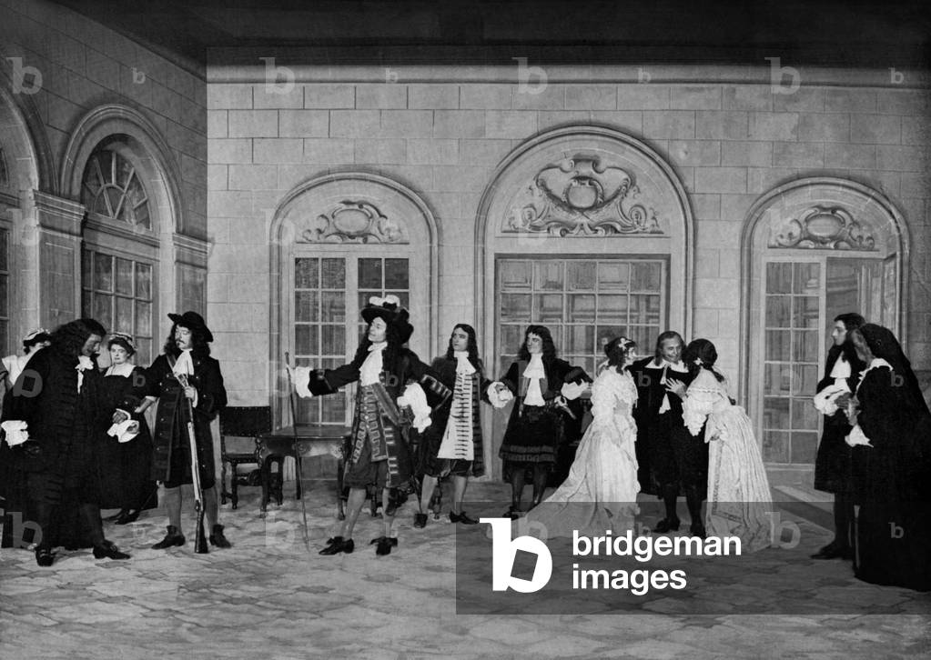 Delphine Renot (Dorine) Mr Desjardins (Tartuffe) Miss Lukas (Flipote) Mr Desfontaines (L exempt) M Garnier (Cleante) Mr Capellani (Valere) Mrs Dux (Elmire) Mr Mosnier (Orgon) Miss Taillade (Marianne) in play Tartuffe by Moliere august 1908