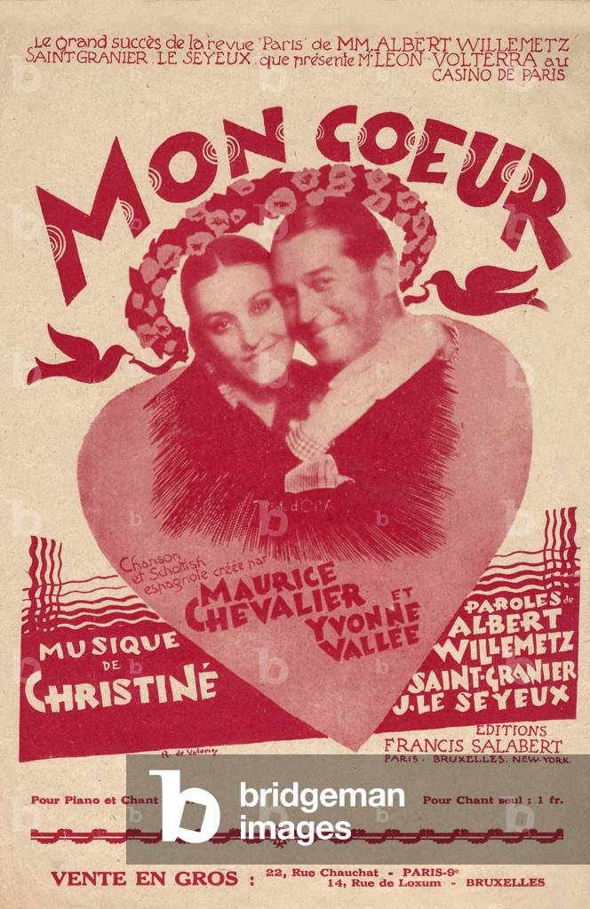 Cover of score of song 