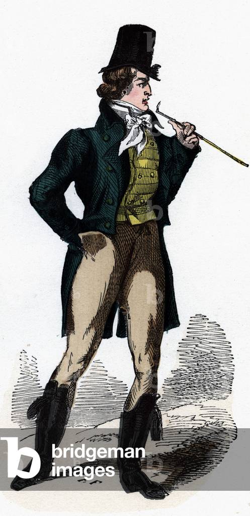 Male fashion in 1811 , 1879-1882 (engraving)