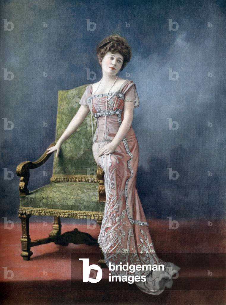 French actress Marie Leconte (Comedie Francaise), photo by Reutlinger from french paper 