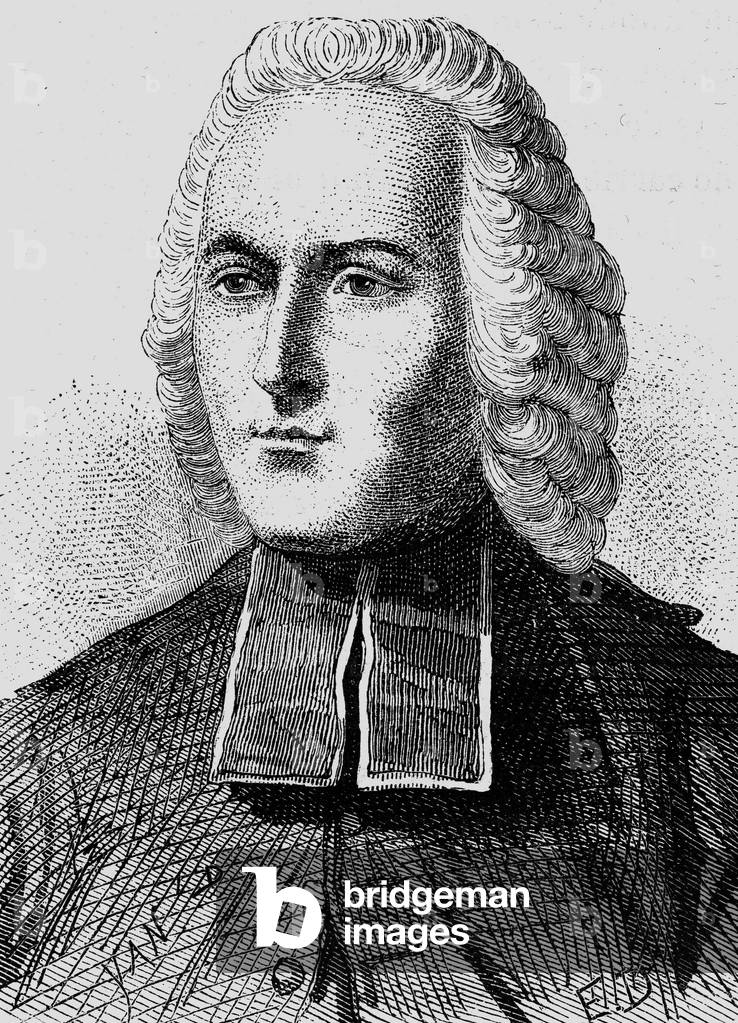 French abbot Jean Antoine Nollet (1700-1770) physicist, engraving