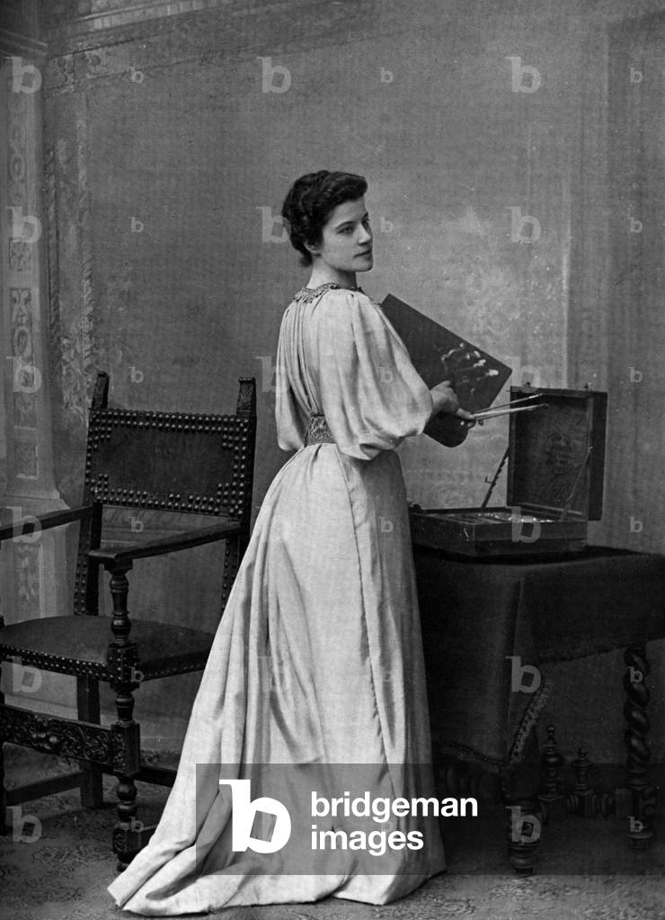 Josephine Brunschwig aka Marthe Brandes (1862-1930) french comedian, photo from french paper 