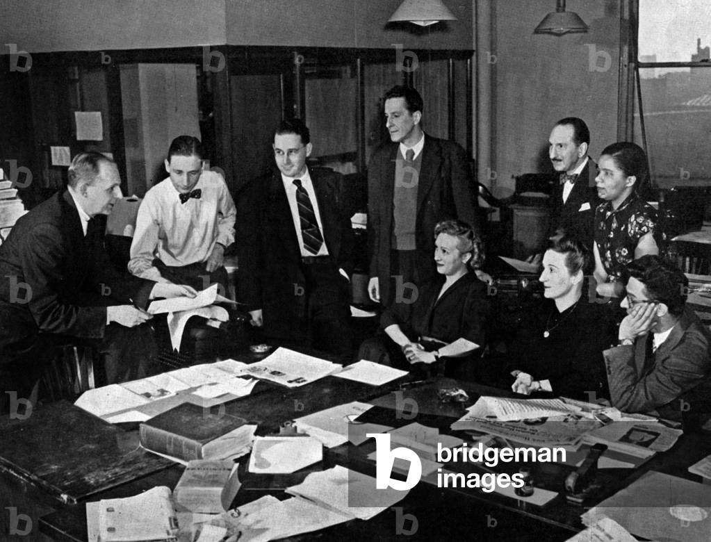 The Voice of America “The Voice of America” international radio broadcasting service of the American government directs by Charles Thayer here the Paris team left its leader Fernand Auberjonois 1949
