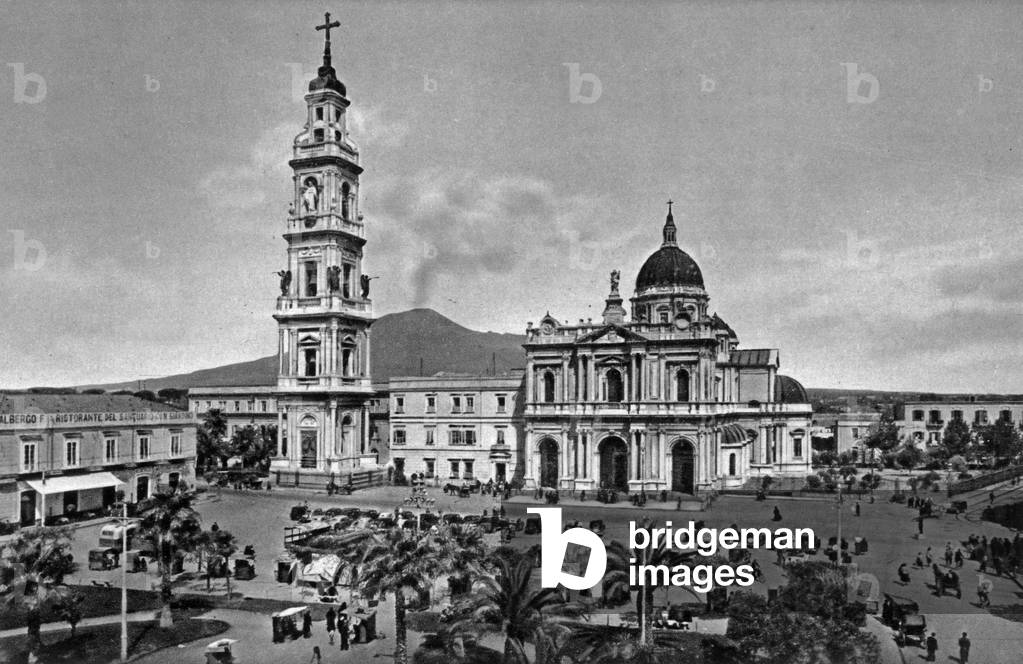 Pompei, Italy: the sanctuary of the Holy Virgin of the Rosary (1876), c. 1935