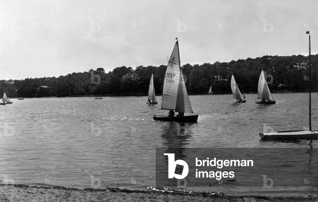Capbreton (Landes, France): regattas, Postcard, c. 1950