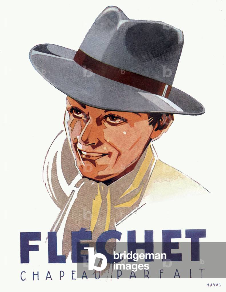 French advertisement for hats, july 1943 (print)