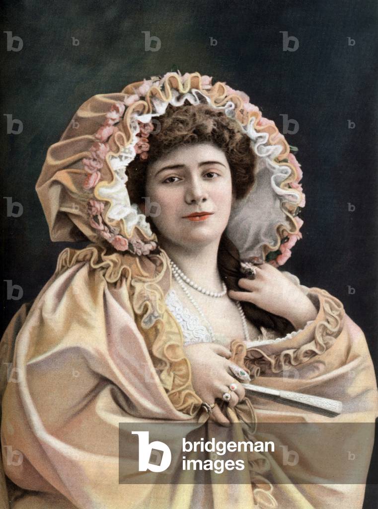 French comedian Cora Laparcerie (1875-1951) as La Marjolaine in play 