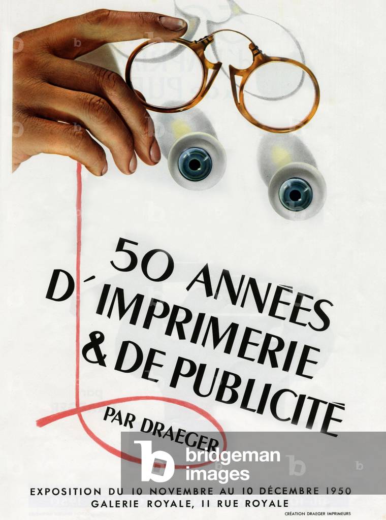 French advertisement for Draeger printing works, 1950