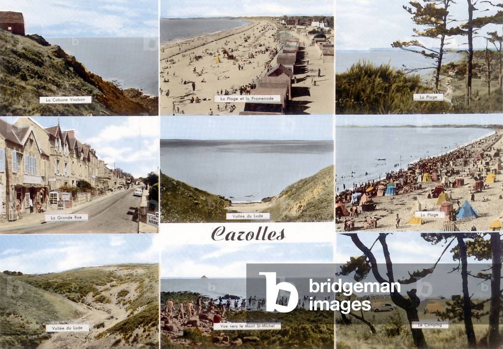 Carolles, Normandy, France, Postcard, c. 1967