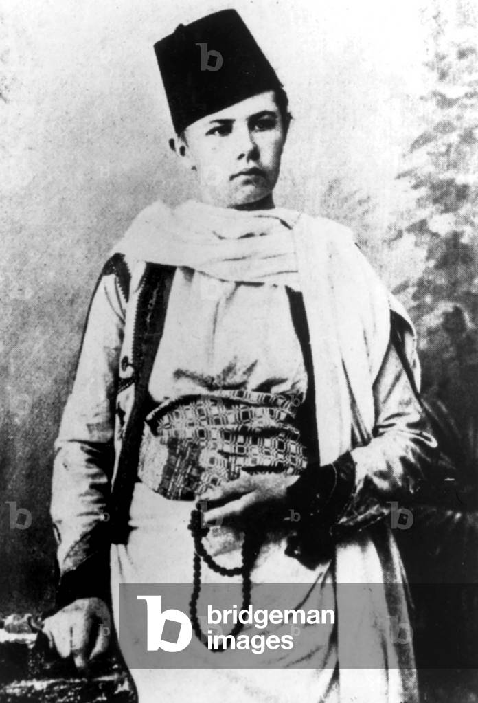 Isabelle Eberhardt, c. 1899 (b/w photo)