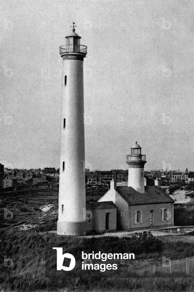 Berck-Plage (France): the lighthouse, Postcard, c. 1904