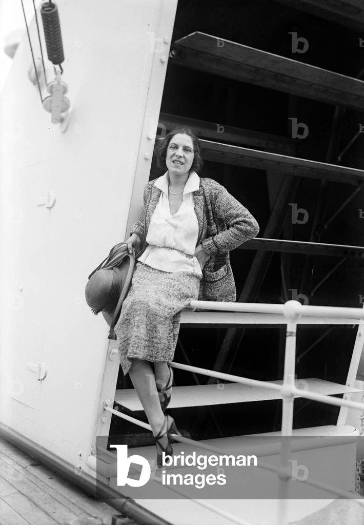 Suzanne Lenglen  aboard a liner c. 1925 (photo)