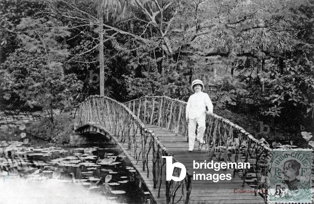 botanical garden of Saigon, 1909, Postcard