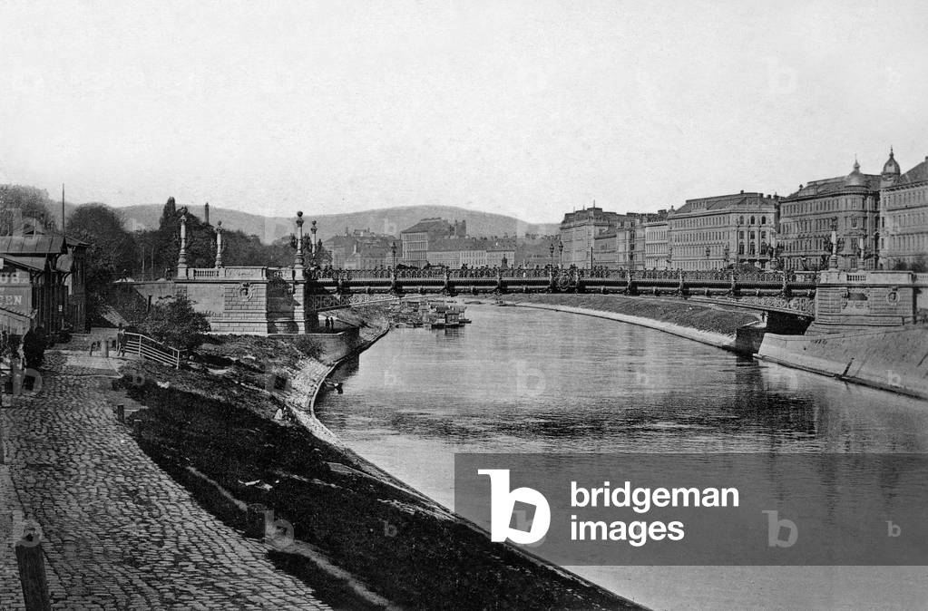 Vienna, Austria: bridge Stefaniebrucke, c. 1899