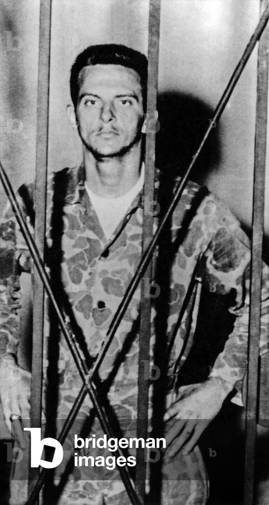 Jose Alfredo Perez San Roman aka Pepe San San Roman (1930-1989) commander of the Brigade 2506 ground troops in the Bay of Pigs Invasion of Cuba in April 1961., here in prison in 1961-1962