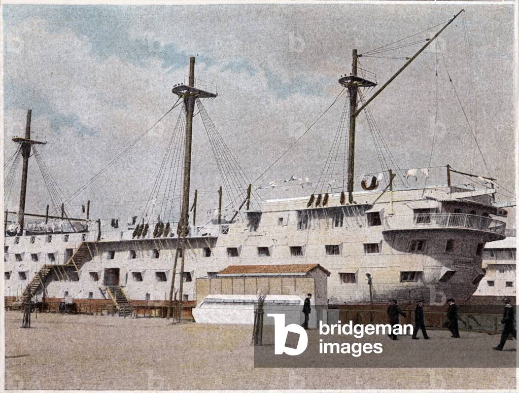 Life in the navy, illustration from a military album, 1915