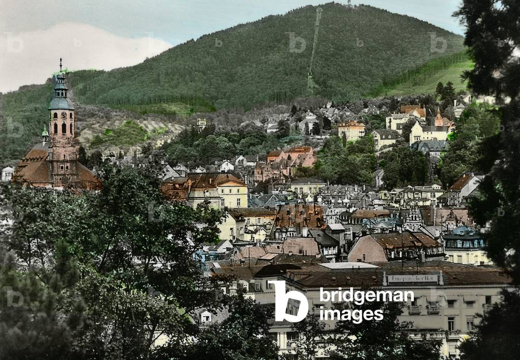 Baden Baden in Germany: general view, 60's