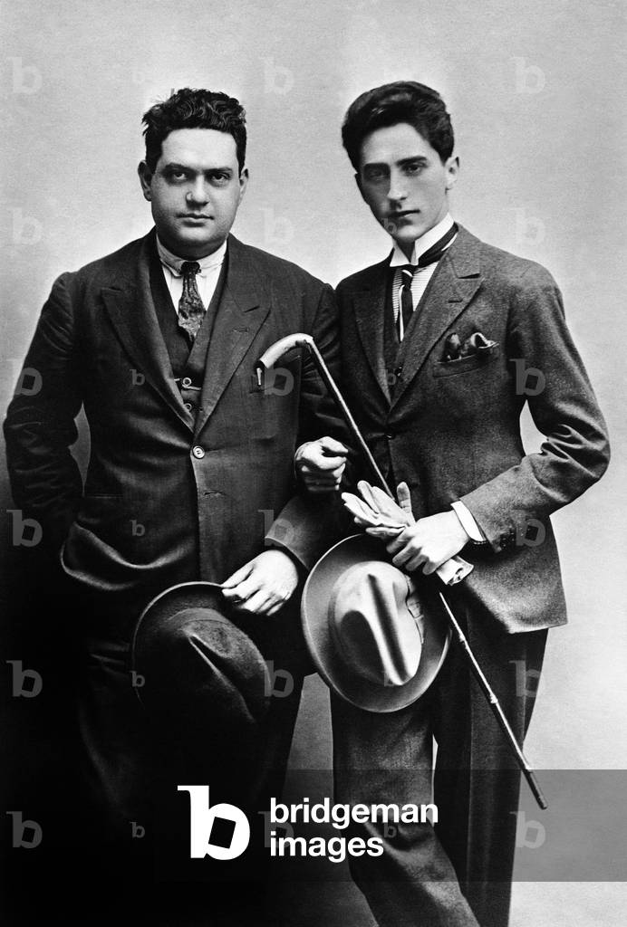 Darius Milhaud and Jean Cocteau, 1921 (b/w photo)