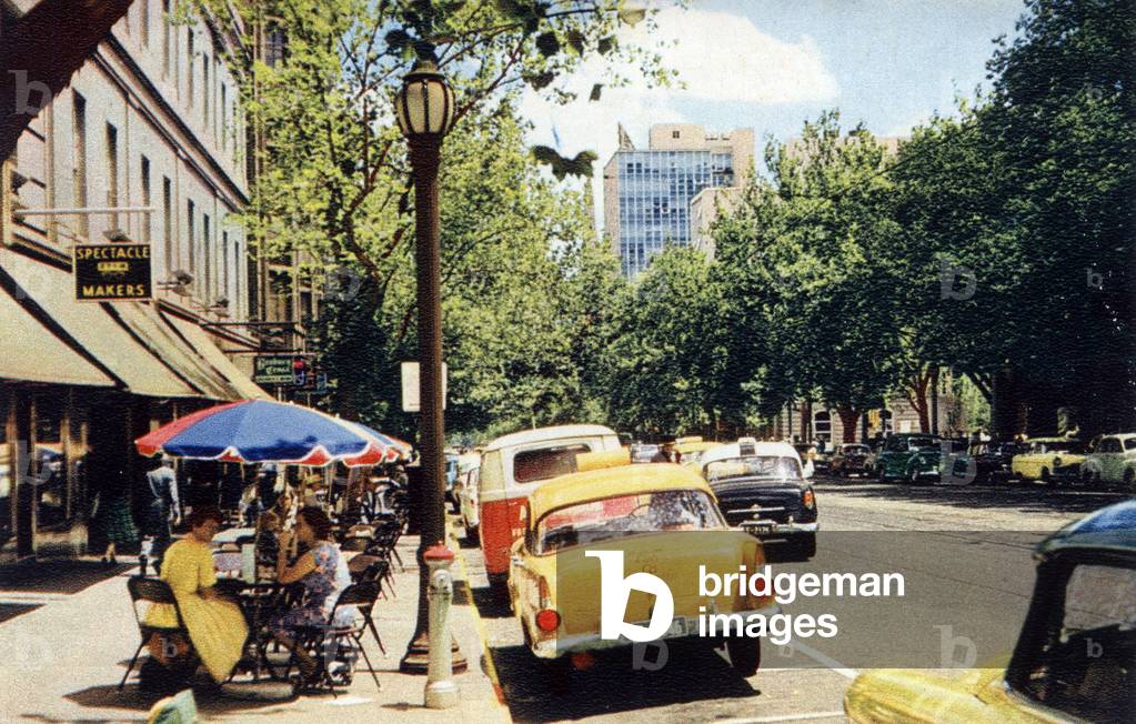 Melbourne, Australia: Collins street, c. 1970 (postcard)