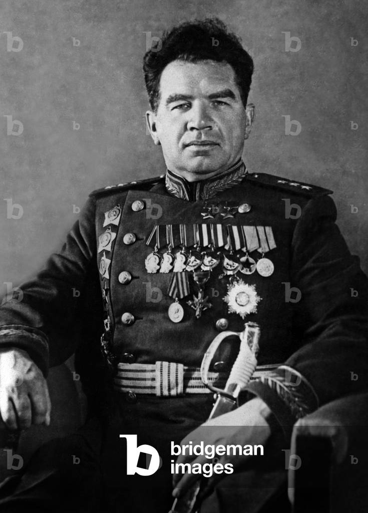 Vassili Ivanovitch Tchouikov (1900-1982) soviet marshal, he took part into ww2 and was Commander-in-Chief of the Group of Soviet Forces in Germany (1948-1953) here in 1949