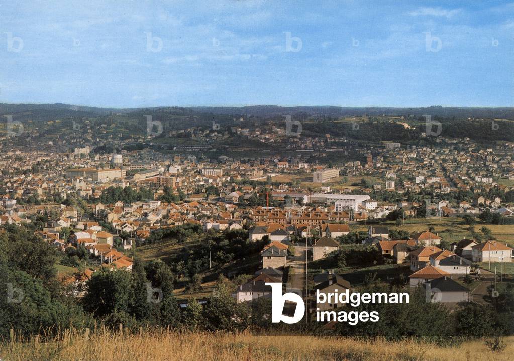 Brive la Gaillarde, France: general view, Postcard, c. 1965