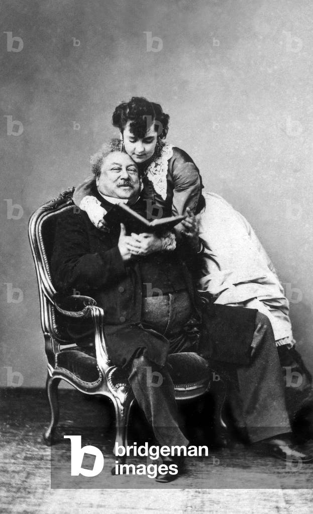 Alexandre Dumas Pere and his mistress Adah Isaacs Menken c. 1865