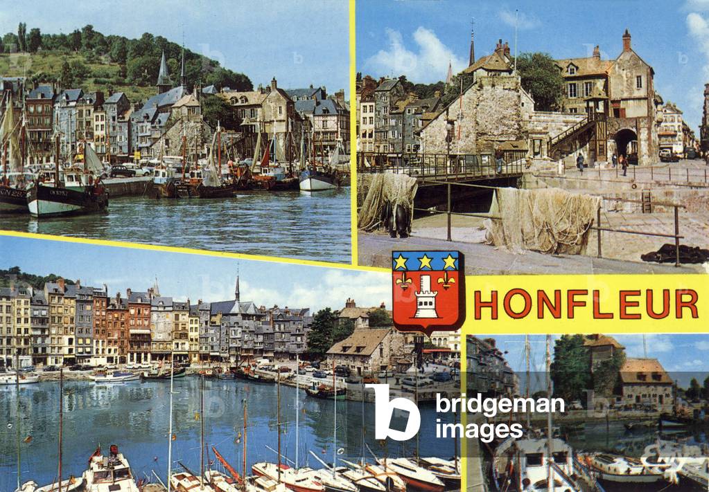 Honfleur, Normandy, France, Postcard, c. 1977