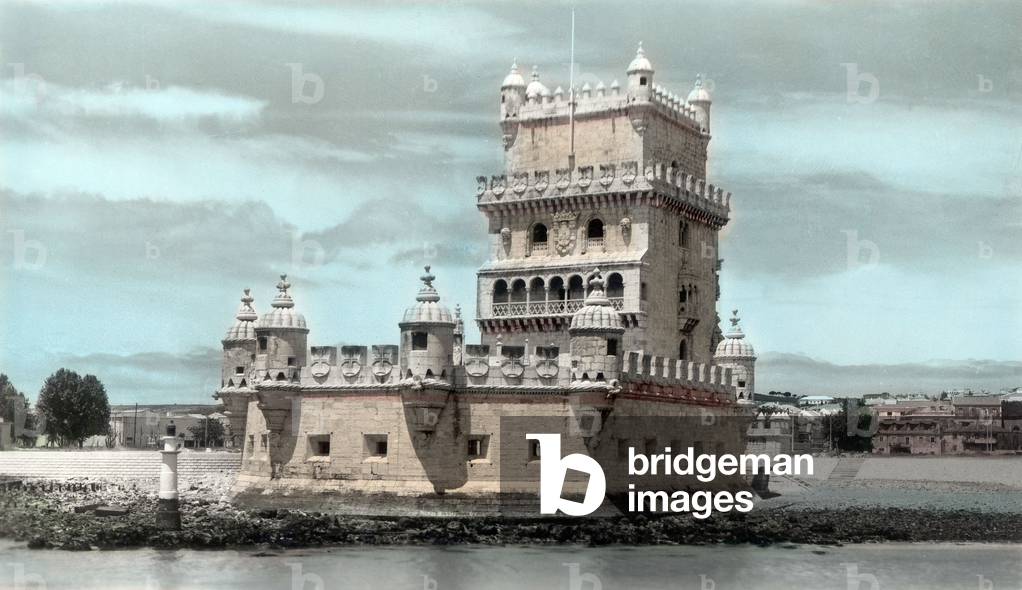 Lisboa, Portugal: Belem tower, Postcard, c. 1952