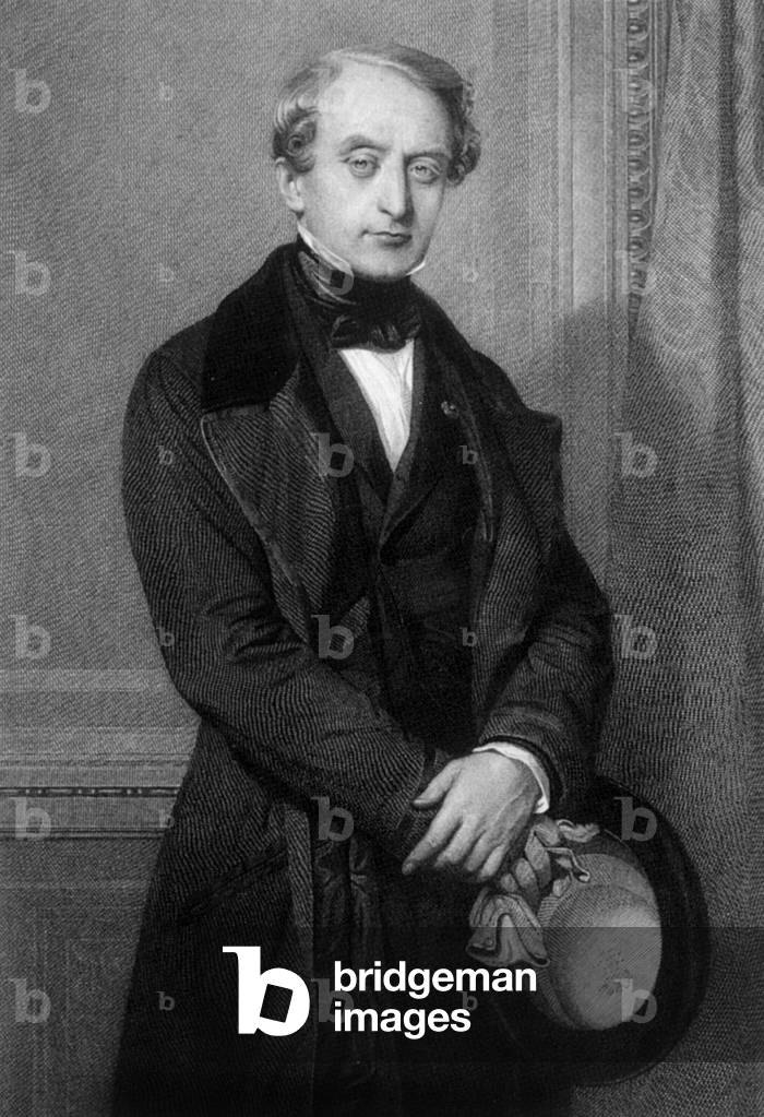 Joseph Eugene Schneider, french industrialist, 1850 (engraving)