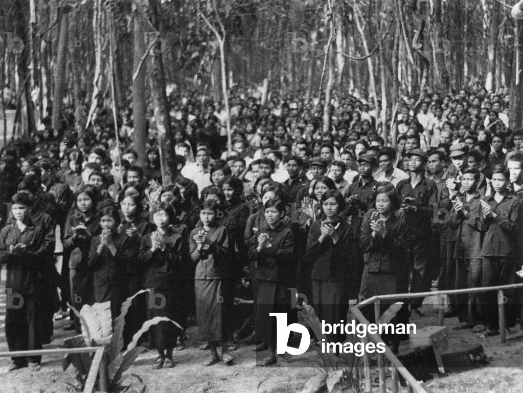 Youth at a conference in Siem Reap province, Cambodia, march 23, 1973