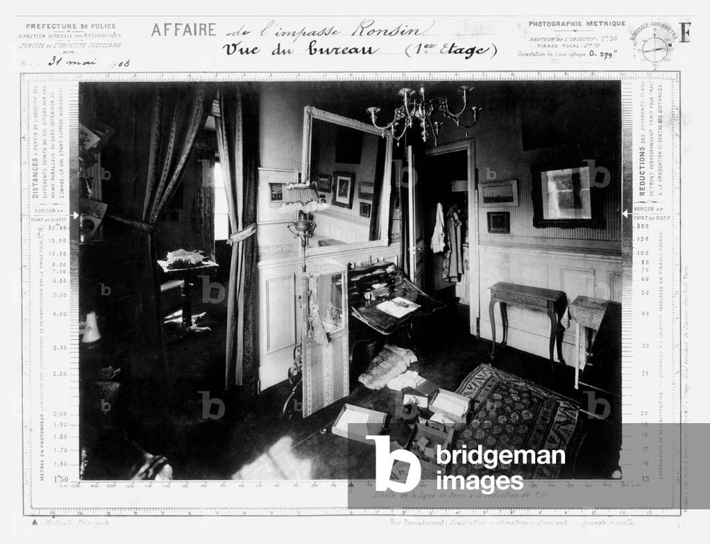 Steinheil criminal case: the office, 1908 (b/w photo)