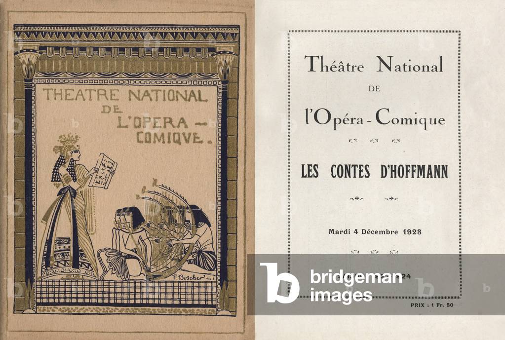 Program of Opera Comique in Paris in 1923-1924 (print)
