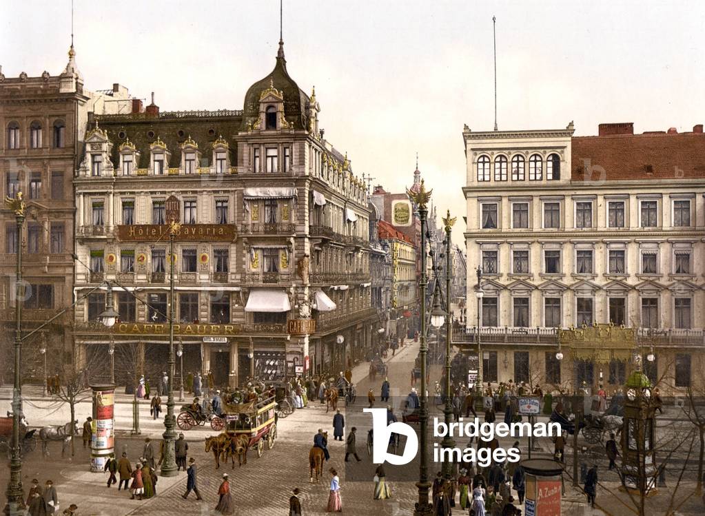 Berlin, Germany, c. 1900: Cafe Bauer, Unter den Linden