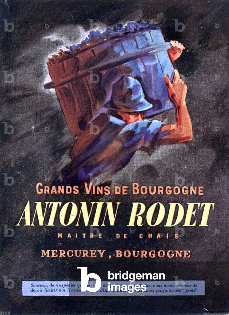French advertisement for Antonin Rodet Burgundy wines, 1948