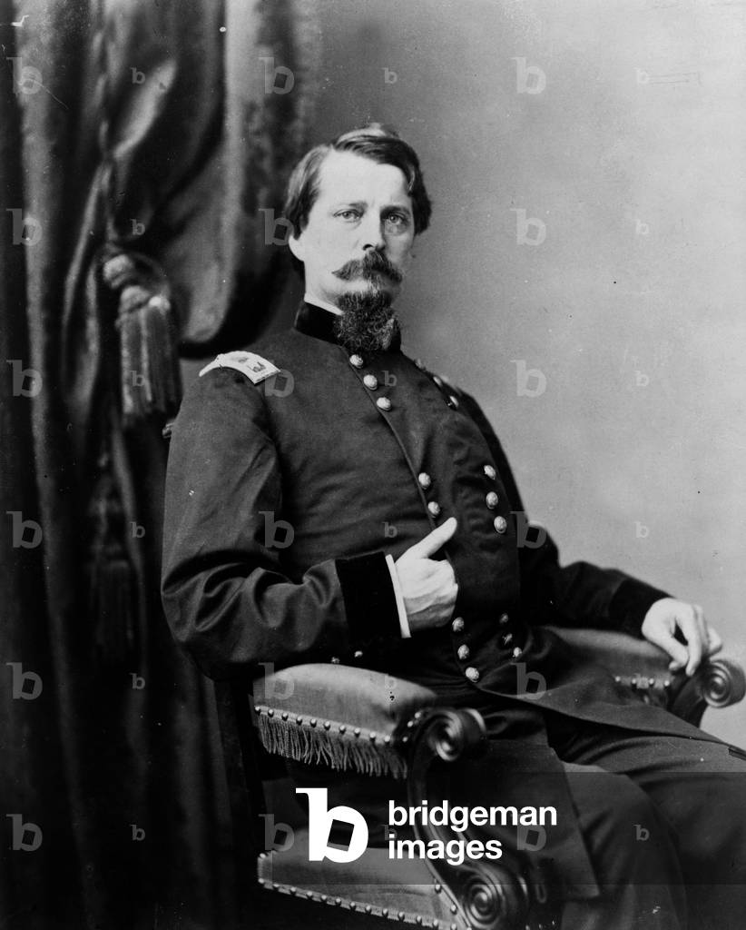 Winfield S. Hancock, american general during the Secession war, 19th century (photo)
