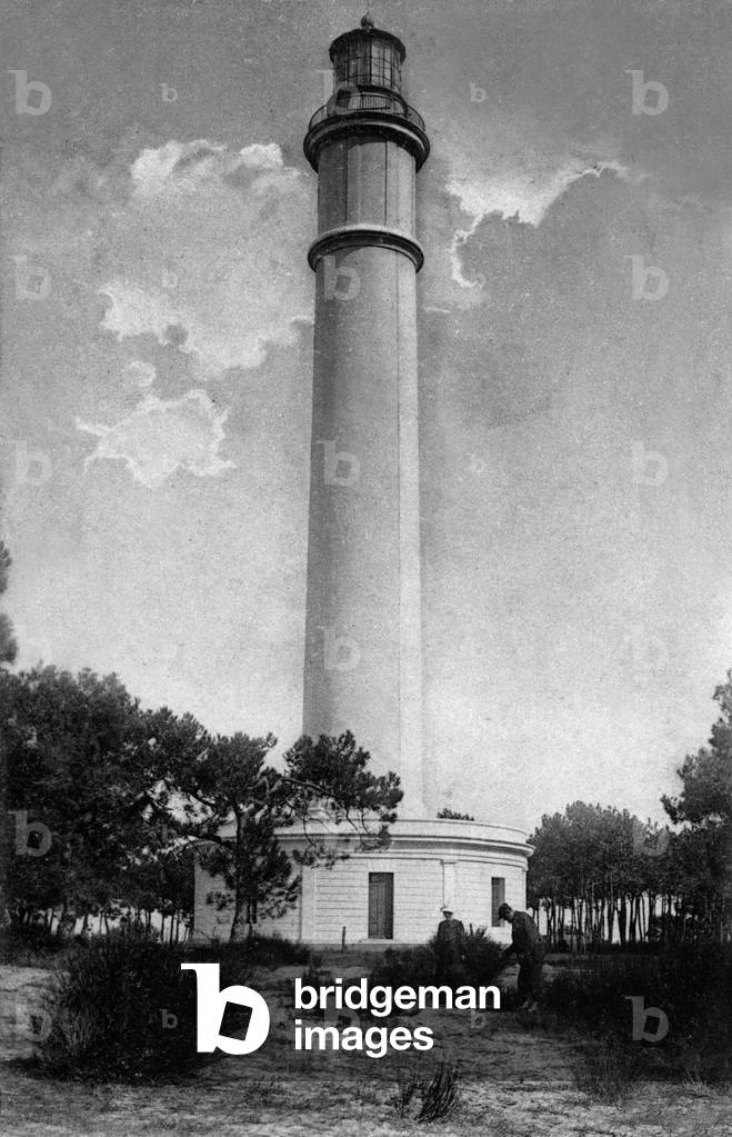 A lighthouse near Arcachon, Postcard, c. 1907