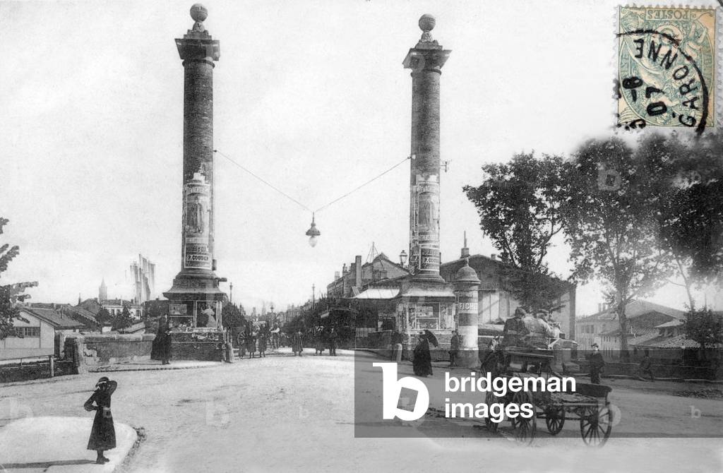 The bridge of the Minims and the Paris road in Toulouse, Postcard, c. 1907