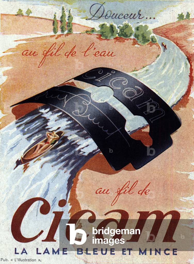 French advertisement for razor blades, january 1943 (print)
